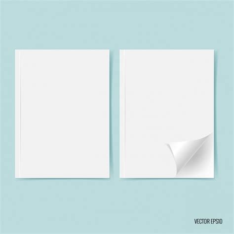 Dos Hojas De Papel En Blanco Vector Gratis