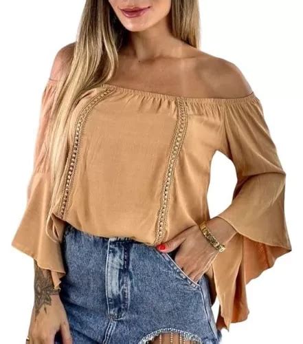 Blusa Ciganinha Manga Flare Parcelamento Sem Juros