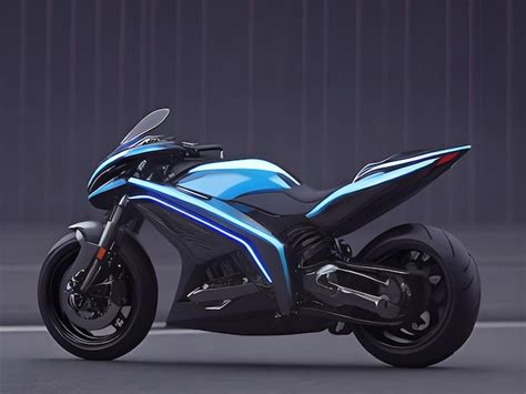 Moto De Concepto Futurista En La Ia Generativa De Fondo De La Ciudad