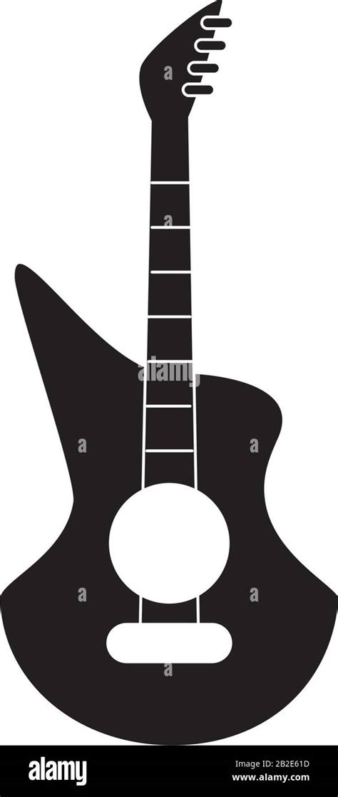 Electric Guitar Instrument Melody Sound Music Vector Illustration