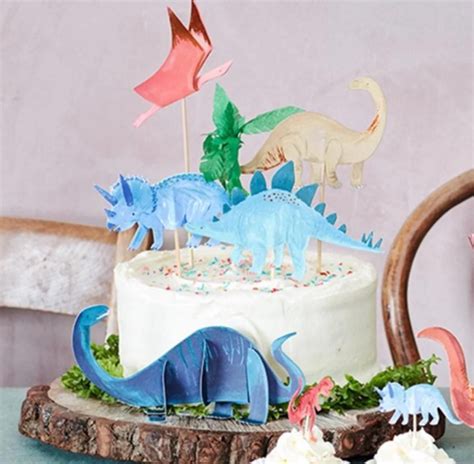 Toppers Para Torta Dinosaurios X 6 Celebra Bonito