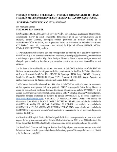 Carta De Documento Accidente De Transito Gu As Proyectos