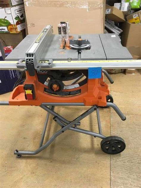 Ridgid 15 Amp 10 In Heavy Duty Portable Table Saw With Stand Model