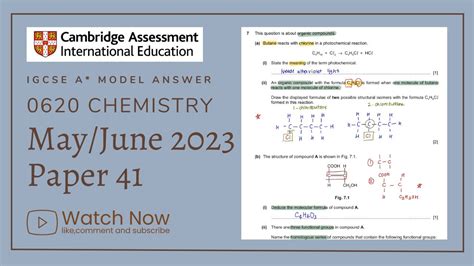 IGCSE Chemistry Paper 41 May June 2023 0620 41 M J 23 Q5 7 SOLVED