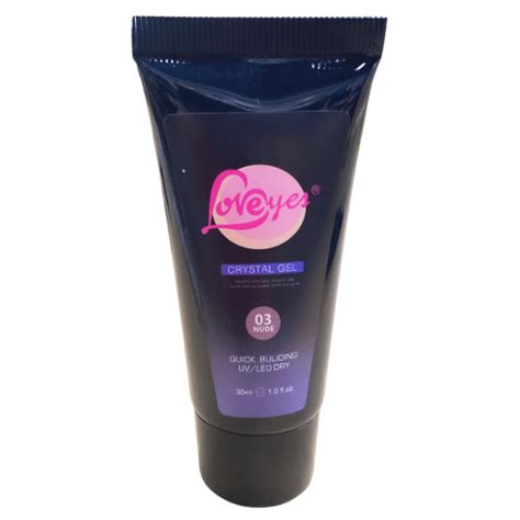 Polygel Love Yes Nude 03 Cristal Gel Led Uv Alongamento De Unhas 30ml