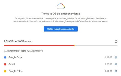 Google C Mo Ver El Espacio De Almacenamiento Que Queda Softonic