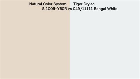 Natural Color System S 1005 Y50R Vs Tiger Drylac 049 11111 Bengal White