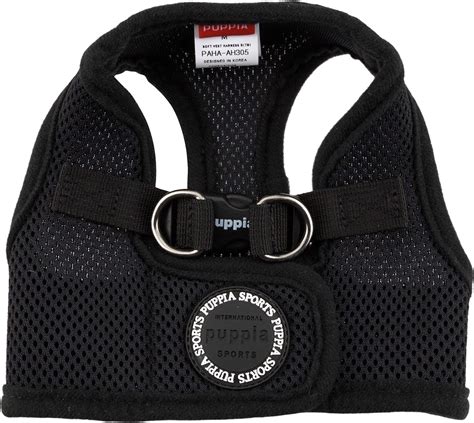 Puppia Soft Vest Dog Harness Black Medium Pet Supplies