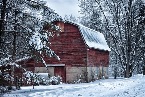 Winter Barn Photograph by Lauri Novak