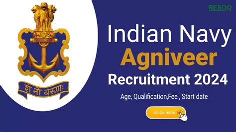 Indian Navy Agniveer Recruitment 2024 Out Apply Date 13 May