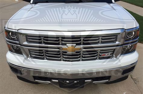 2014 Chevy Silverado Z71 Chrome Grille Grill Horizontal Bar Billet
