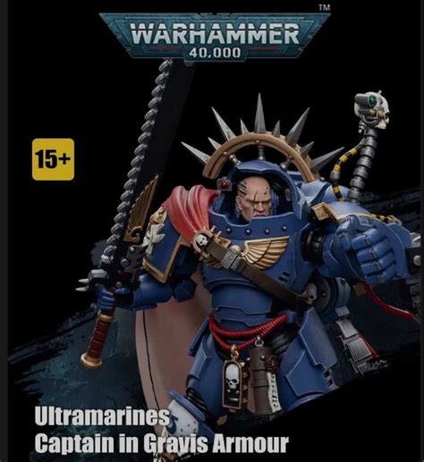 Preorder JoyToy Warhammer 40k Ultramarine Captain In Gravis Armour