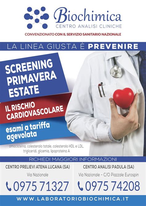 Campagna Di Screening Cardiovascolare Primavera Estate 2017 Esami A