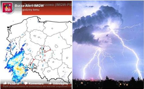 Uwaga nad Dolny Śląsk nadciągają silne burze z gradem obfite opady