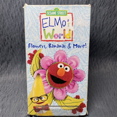 Elmos World Flowers Bananas And More Vhs Tape 2000 Sesame Street