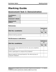 BSBADM506B Marking Guide Task 3 Docx Facilitator Guide Marking