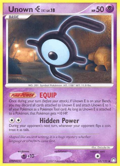 Unown E Dp2 65 Pokémon Card Database Pokemoncard