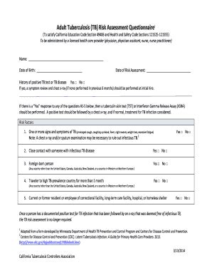 Tb Risk Assessment Worksheet Fill Online Printable 59 OFF