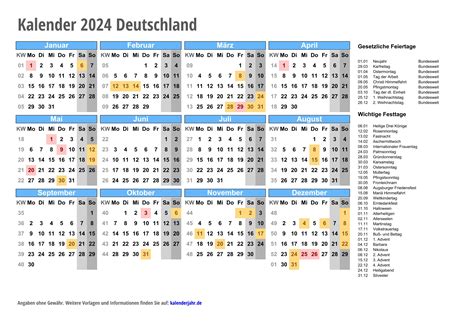 Kalender 2024 Deutschland Feiertage - Gipsy Kaitlin