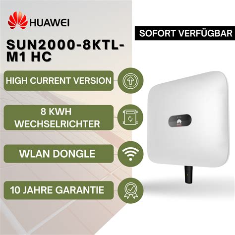 Huawei Sun2000 8ktl M1 Hc Wechselrichter Inkl Wlan Dongle 8 Kw 135a