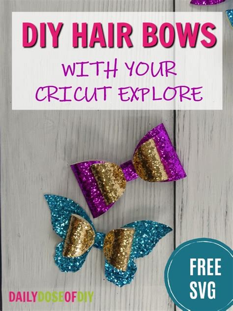 How To Make A Hair Bow With Your Cricut Free Bow Svg File Daily