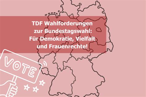 Wahlforderungen von TERRE DES FEMMES TDF für Wahlprogramme der