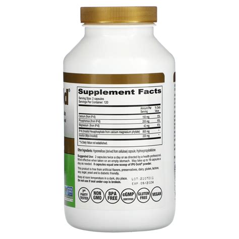 IP-6 International, IP6 Gold, Immune Support Formula, 240 Vegetarian ...