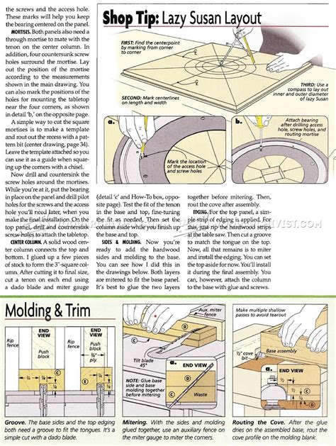 Revolving Bookcase Plans • Woodarchivist