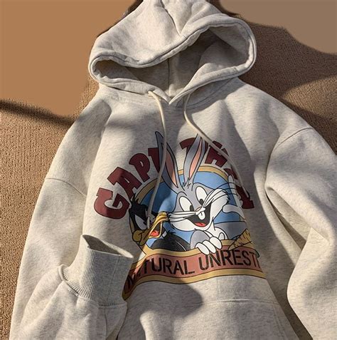 Looney Tunes Bugs Bunny Hoodie Sweater ユニセックス 男女兼用ルーニー・テューンズ のバッグス・バニー