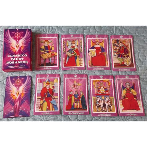 Baralho Clássico Tarot dos Anjos Rosa Deck 22 Cartas Oráculo no Shoptime