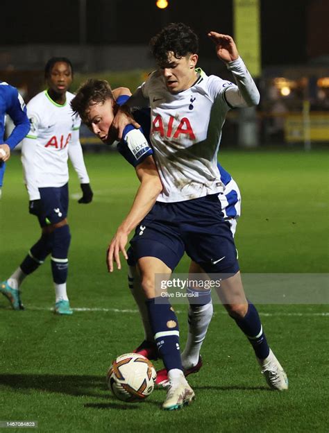 Jude Soonsup Bell Of Tottenham Hotspur U21 Battles For The Ball With