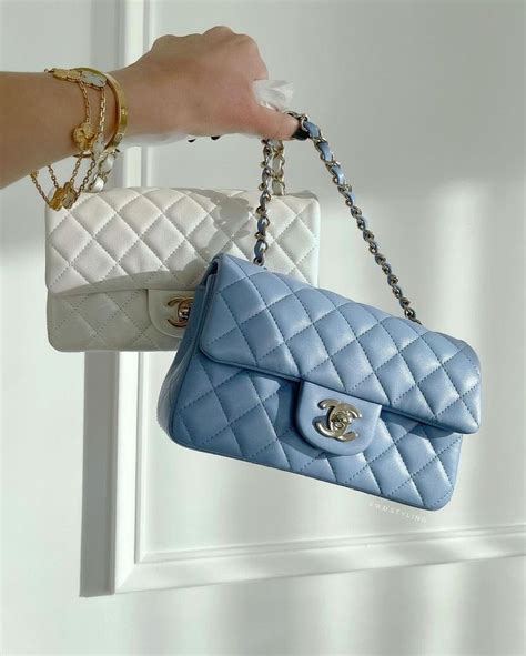 👜 On Twitter White And Baby Blue Chanel Bags