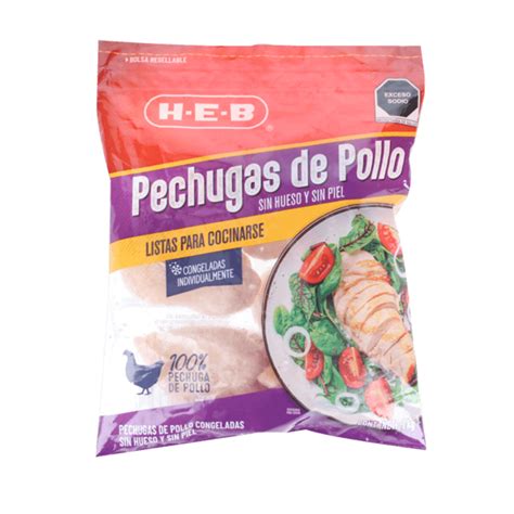 Heb Medias Pechuga De Pollo Sin Hueso En Bolsa 1 Kg H E B México