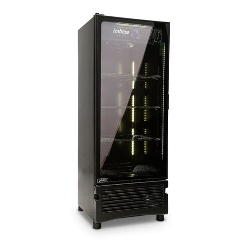 Imbera Cobalt Vr Refrigerador Color Negro Puerta De Cristal