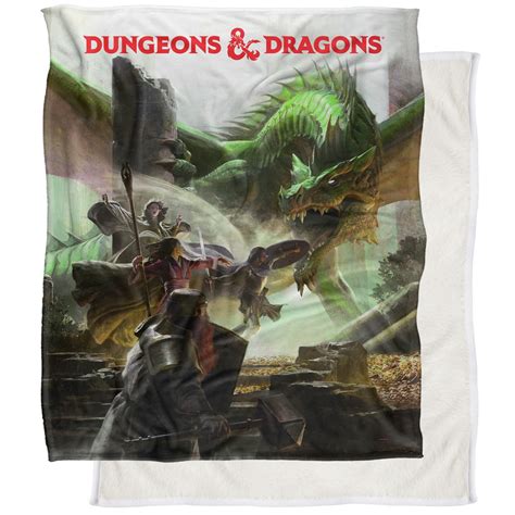 Dungeons And Dragons Starter Set Art Silky Touch Sherpa Back Super Soft