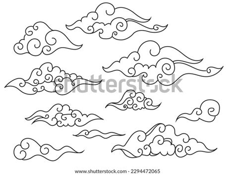 Cloud Line Drawing Different Line Stock Vector (Royalty Free) 2294472065 | Shutterstock