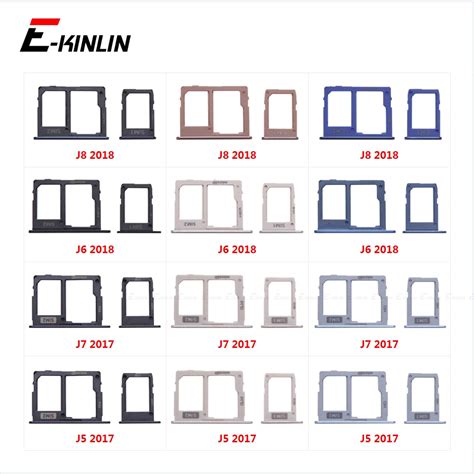 Sim Card Tray Socket Slot Reader Adapter For Samsung Galaxy J8 J6 J7 J5 2018 2017 Micro Sd Card