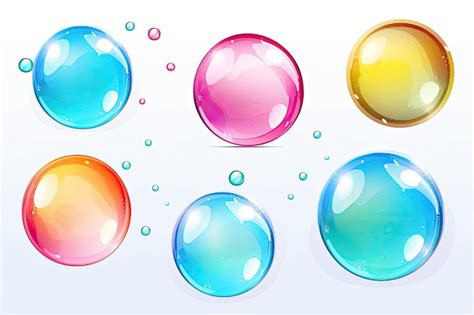 Premium Photo | Vector Of Colored Soap Bubbles Colorful Vector ...