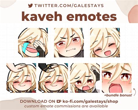 Genshin Impact Kaveh Emotes Stickers Pay To Use Gales Ko Fi Shop Ko Fi ️ Where