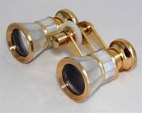 Vintage Tasco Mother Of Pearl Opera Glasses With Gold Trim Made In Japan Circa 1966 Vintage