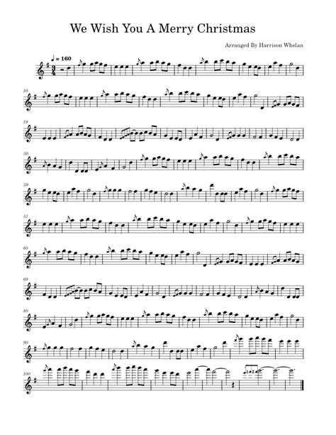 We Wish You A Merry Christmas Sheet Music For Flute Solo