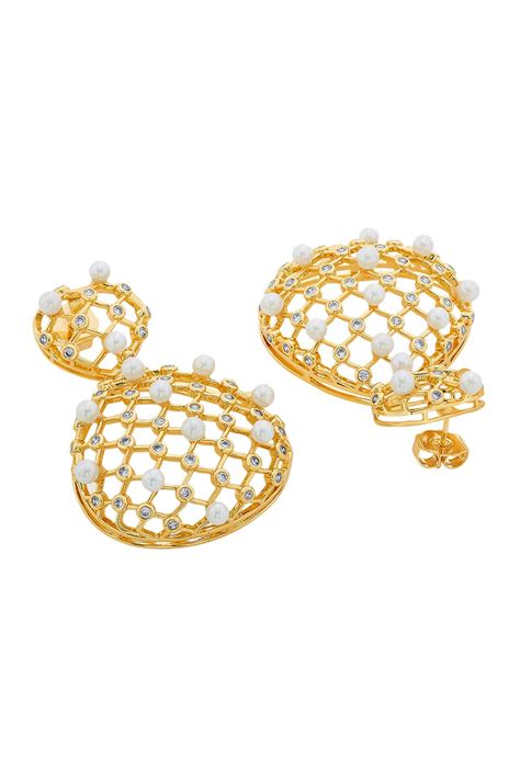 Buy Isharya Amara Lattice Drop Earrings Online Aza Fashions