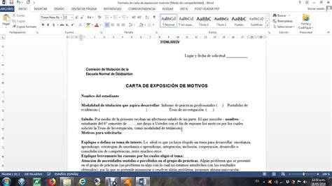 Carta De Exposici N De Motivos Para Maestr A En Derecho Penal Gu A