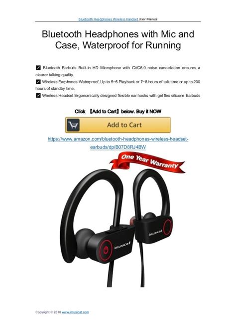 Bluetooth Headphones Wireless User Guide