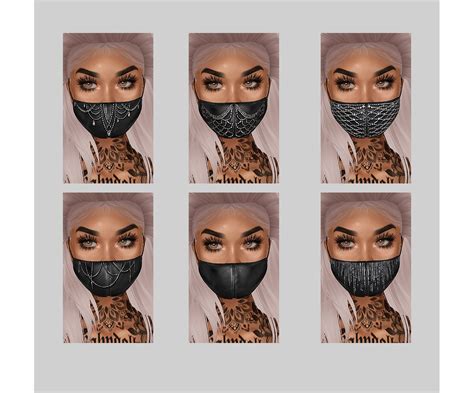 Imvu File Sales Leather And Rhinestones Masks Yannomis File Sales