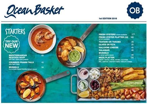 Ocean Basket Menu, Menu for Ocean Basket, Brooklyn, Pretoria - Zomato SA