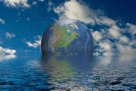 Globe at ocean stock image. Image of africa, light, planet - 2041523