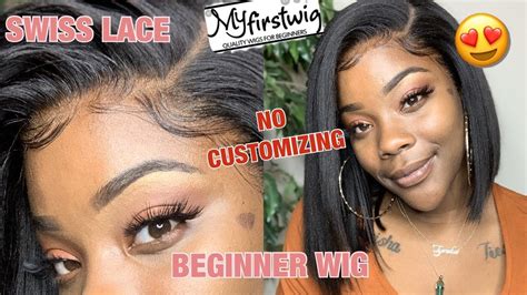 No Work Needed Beginner Wig Swiss Lace My First Wig Youtube