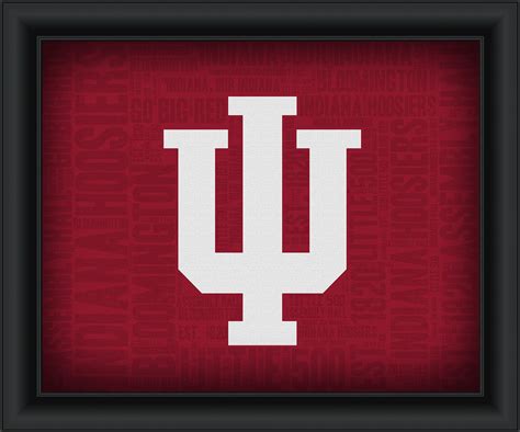 University of Indiana "College Logo Plus Word Clouds" - 15 x 18 Framed Print - Plaques & Signs