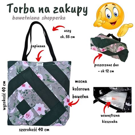 Torba Na Zakupy Do Pracy Bawe Niana Kolorowa Shopperka Siatka Du A Eko